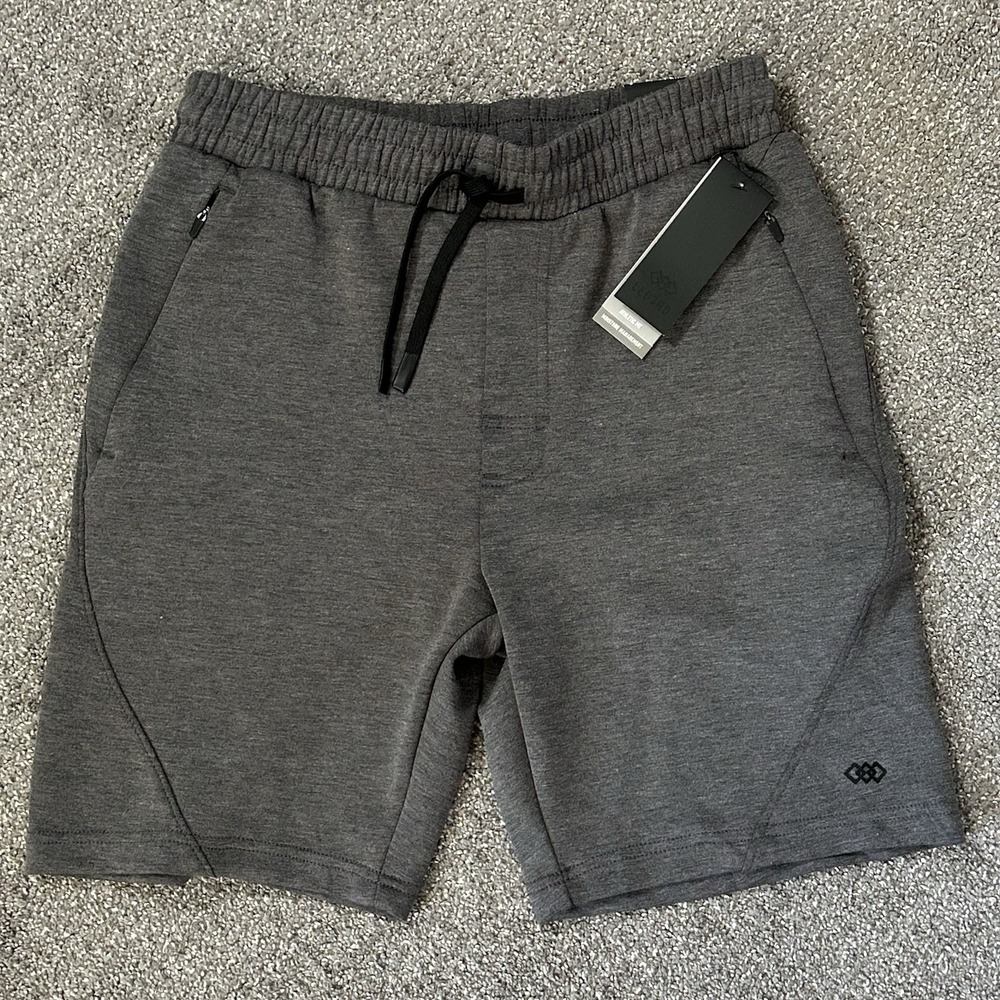 LEG3ND Athletic Fit 7" Shorts Men's‎ SMALL Black Heather Moisture Wicking NWT